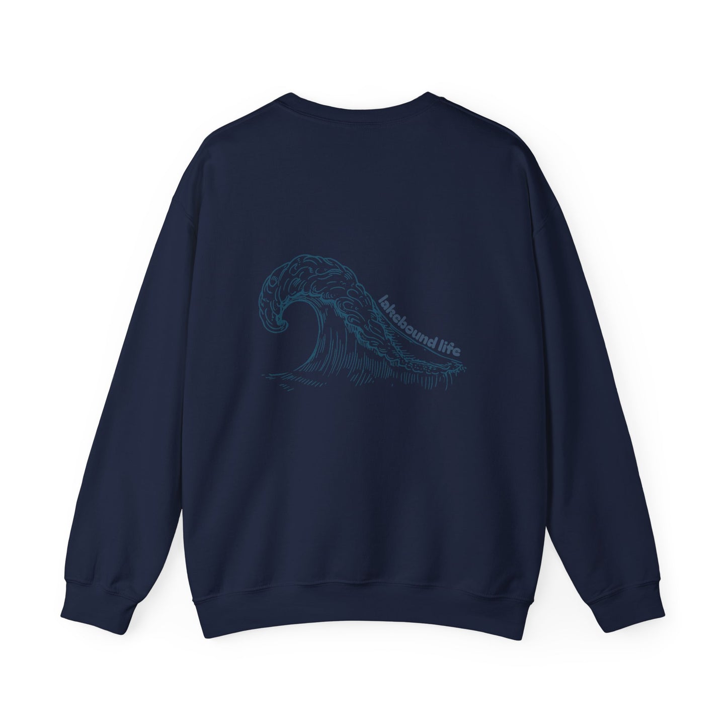 Lake Life Sweatshirt — Crewneck "lake life" Wave Design