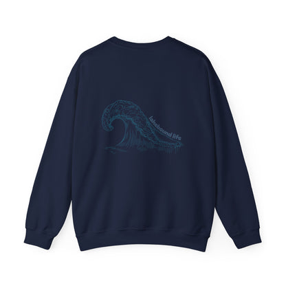 Lake Life Sweatshirt — Crewneck "lake life" Wave Design