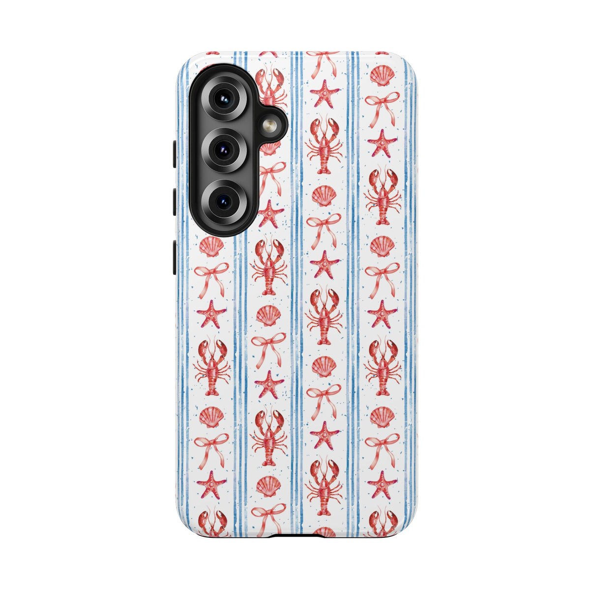 Coastal Lobster Stripe | Tough Phone Case