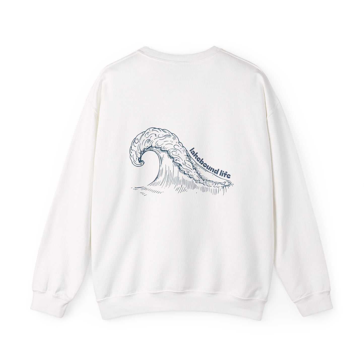Lake Life Sweatshirt — Crewneck "lake life" Wave Design