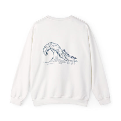 Lake Life Sweatshirt — Crewneck "lake life" Wave Design