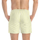 Yellow Stripe Swim Trunks – Men's Summer Beach Shorts