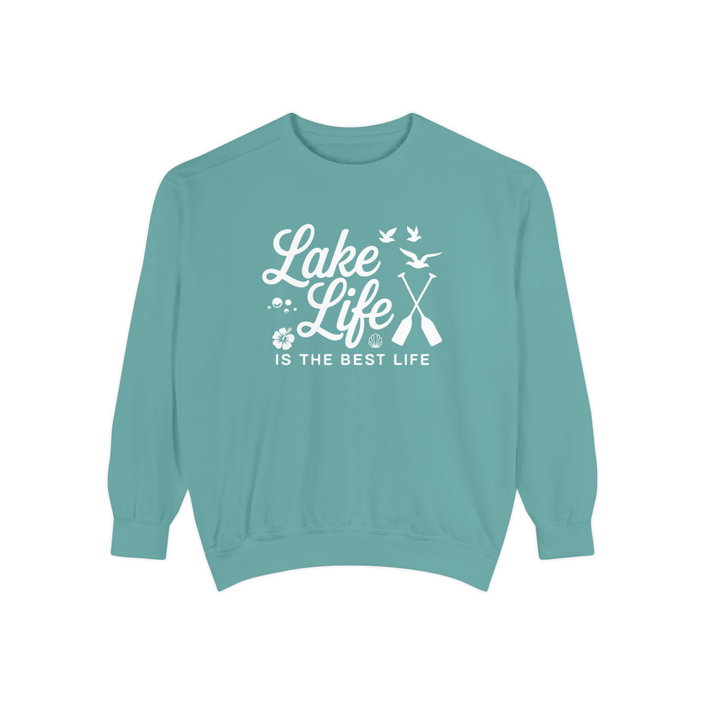 Lake Life Cozy Garment-Dyed Crewneck Sweatshirt