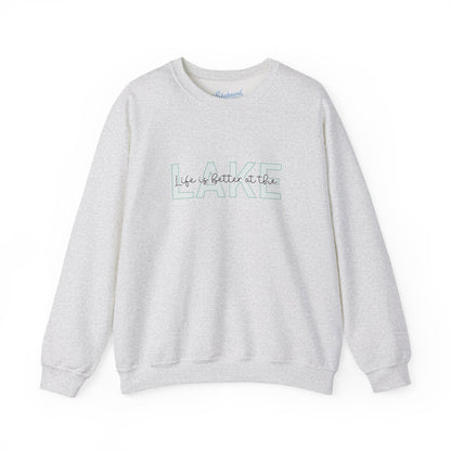 Lake Crewneck Sweatshirt — "Live a Better in the" Minimal Lakeside Pullover