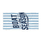 Boat Season Beach Towel — Nautical Striped Summer Shore Towel