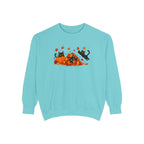 Black Cat & Pumpkin Patch Crewneck for Autumn Porch Nights