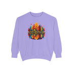 Autumn Lake Reflection Crewneck with Fall Tree Scene