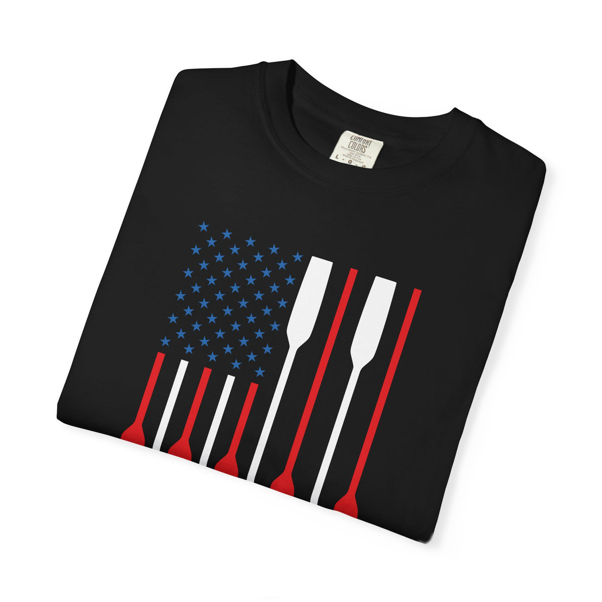 Rowing Oars American Flag T-Shirt