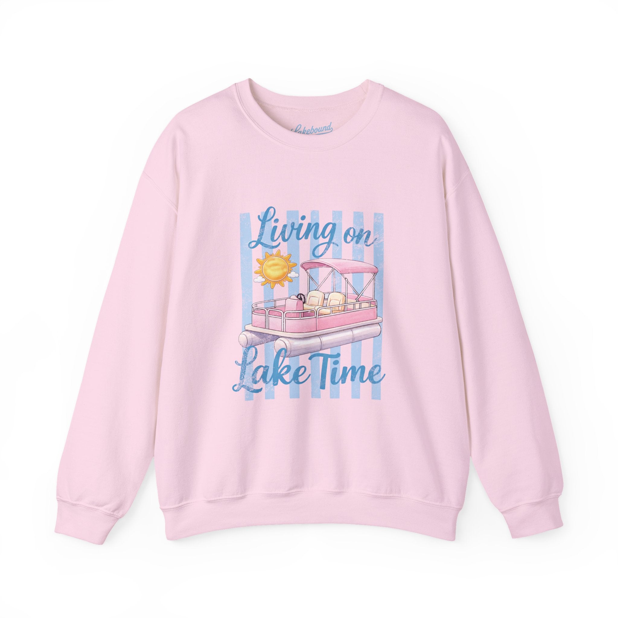 "Living on Lake Time" Pontoon Crewneck