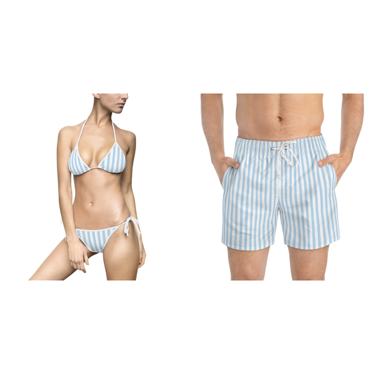 Blue Stripped Swim Bundle