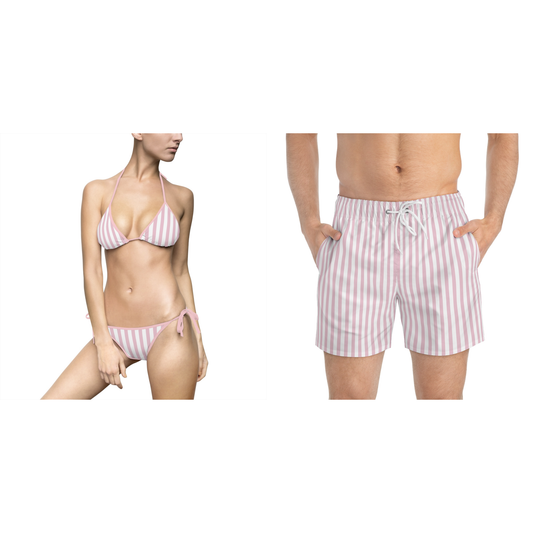 Pink Stripped Swim Bundle