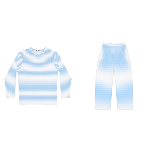 Light Blue Stripped Loungewear Bundle